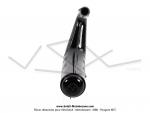 Pot dchappement  Boudin  - Homologu - Noir - Sortie latrale - pour Mobylette Motobcane / MBK 40 / 50 / 88 (AV7)