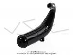 Pot dchappement  Boudin  - Homologu - Noir - Sortie latrale - pour Mobylette Motobcane / MBK 40 / 50 / 88 (AV7)