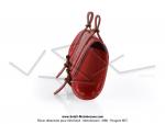 Trousse  outils (sacoche) de selle Simili Cuir Rouge vernis - Velox Vintage Classic - pour Mobylette Motobcane / Motoconfort / MBK / Peugeot
