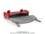 Trousse  outils (sacoche) de selle Simili Cuir Rouge vernis - Velox Vintage Classic - pour Mobylette Motobcane / Motoconfort / MBK / Peugeot