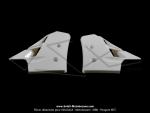 Ecopes de radiateur Blanches pour Mobylette MBK 51 Magnum XR / Passion (la paire)