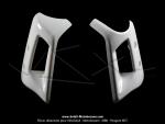Ecopes de radiateur Blanches pour Peugeot 103 SPX LC / RCX LC (la paire)