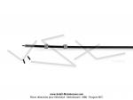 Cble de transmission de compteur Lg.570mm type HURET pour Mobylette Motobcane / MBK 51