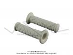Poignes de guidon (Revtements) - LUSITO - PVC - Blanches - lg.130mm - pour Peugeot 103 / MBK 51 (la paire)