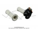 Poigne de gaz (acclrateur) - LUSITO - Blanche - Tirage rapide - Targa - Mtal noir