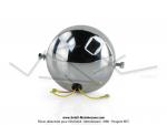 Phare avant chrom avec interrupteur 140mm - Vitre Jaune - type d'ampoule BA20d - Universel