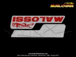  Autocollants Malossi 1x rouge + 1x blanc - Lg. 22,5cm