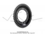Couronne int.98mm - 48 dents - camb. 12mm - CHARVIN France - pour Peugeot 103 / Roue  btons (Noire)