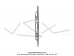 Couronne int.98mm - 52 dents - camb. 12mm - CHARVIN France - pour Peugeot 103 / Roue  btons (Zingu)