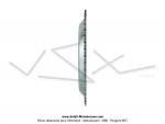 Couronne int.98mm - 48 dents - camb. 12mm - CHARVIN France - pour Peugeot 103 / Roue  btons (Zingue)