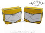 Sacoches  Prosac  P02 Jaune Palma et Blanc - Fixation par crochets - Spciales pour VloSoleX 5000 / 6000 / Tnor S