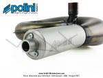 Pot d'chappement Serpentin - Polini Custom 3 - Gros Volume - pour Peugeot 103 SP / MVL / SPX / RCX (Article non homologu / Interdit sur voie publique / Rserv  un usage comptition sur voie prive)