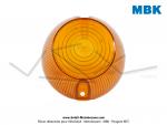 Cabochon de clignotant Orange  M  version incline - Officiel Motobcane - pour Mobylettes Motobcane / Motoconfort / MBK 40 / 50 / 51 / 88 / 89 / 92 / SP92 / SP93 / SP94TT / 99Z (...)