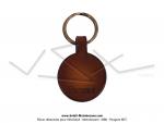 Porte-cls en cuir rond avec logo MBK 