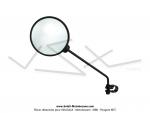 Rtroviseur rversible - Rond - Noir - Tige Noire - avec collier - 113 mm pour Mobylette Motobcane / MBK / Peugeot / SoleX (...)