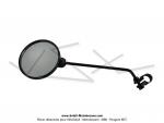 Rtroviseur rversible - Rond - Noir - Tige Noire - avec collier - 113 mm pour Mobylette Motobcane / MBK / Peugeot / SoleX (...)