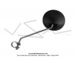 Rtroviseur rversible - Rond - Noir - Tige Zingue - avec collier zingu - pour Mobylette Motobcane / MBK / Peugeot / SoleX (...)