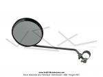 Rtroviseur rversible - Rond - Noir - Tige Zingue - avec collier zingu - pour Mobylette Motobcane / MBK / Peugeot / SoleX (...)