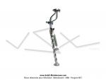Bquille latrale - Torsade - Chrome - Lg. 270mm - pour Peugeot 103 / Mobylette Motobcane / MBK 51