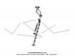 Bquille latrale - Torsade - Chrome - Lg. 270mm - pour Peugeot 103 / Mobylette Motobcane / MBK 51
