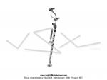 Bquille latrale - Torsade - Chrome - Lg. 340mm - pour Peugeot 103 / Mobylette Motobcane / MBK 51