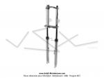 Fourche mixte grise  petits soufflets pour Peugeot 103 SP