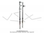 Fourche - Chopper - Chrome - 860mm - 30 - avec pattes de phare standard - EBR - pour Mobylette Motobcane / MBK 51 et Peugeot 103