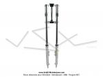 Fourche - Chopper - Chrome - 860mm - 30 - avec pattes de phare standard - EBR - pour Mobylette Motobcane / MBK 51 et Peugeot 103
