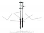Fourche - Chopper - Noire - 860mm - 30 - avec pattes de phare standard - EBR - pour Mobylette Motobcane / MBK 51 et Peugeot 103