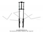 Fourche - Chopper - Noire - 860mm - 30 - avec pattes de phare standard - EBR - pour Mobylette Motobcane / MBK 51 et Peugeot 103