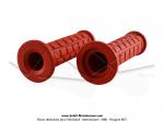 Poignes de guidon (Revtements) - LUSITO - Targa - Rouges - Lg.130mm - Plastique (la paire)