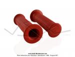 Poignes de guidon (Revtements) - LUSITO - Mini Targa - Rouges - Lg.120mm - Plastique (la paire)