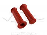 Poignes de guidon (Revtements) - LUSITO - Mini Targa - Rouges - Lg.120mm - Plastique (la paire)