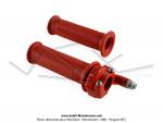 Poigne de gaz (acclrateur) + Revtement gauche - LUSITO - Tirage rapide - Mini Targa - Mtal - Rouge
