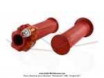 Poigne de gaz (acclrateur) + Revtement gauche - LUSITO - Tirage rapide - Mini Targa - Mtal - Rouge