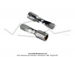 Repose-pied (Cale-pieds) Pilote torsad acier chrom pour Peugeot 103 / Mobylette MBK 51