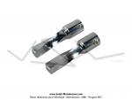 Repose-pied (Cale-pieds) Pilote torsad acier chrom pour Peugeot 103 / Mobylette MBK 51