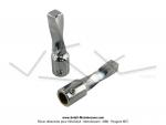 Repose-pied (Cale-pieds) Pilote torsad acier chrom pour Peugeot 103 / Mobylette MBK 51