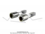 Repose-pied (Cale-pieds) Pilote torsad acier chrom pour Peugeot 103 / Mobylette MBK 51