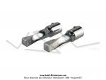 Repose-pied (Cale-pieds) Pilote torsad acier chrom pour Peugeot 103 / Mobylette MBK 51