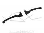 Leviers de frein acier noir - 160mm - type origine pour Peugeot 103 SPX / RCX (la paire)