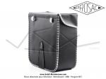 Sacoches  Prosac  P03 - Noires - Finitions  Vichy  - Fixation par sangles - pour Mobylettes Motobcane / MBK / Peugeot / VloSoleX (la paire)
