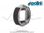 Mchoires de frein  tambour type LELEU 80mm x 18mm - Polini - pour Mobylette Motobcane Motoconfort MBK 51 / Peugeot 103 (la paire)