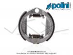Mchoires de frein  tambour type LELEU 80mm x 18mm - Polini - pour Mobylette Motobcane Motoconfort MBK 51 / Peugeot 103 (la paire)