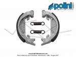 Mchoires de frein  tambour type LELEU 80mm x 18mm - Polini - pour Mobylette Motobcane Motoconfort MBK 51 / Peugeot 103 (la paire)