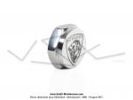 Ecrou central de fourche - Aluminium - avec logo - pour Peugeot 103