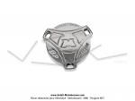 Bouchon de rservoir tricorne -  visser - 30mm - Acier chrom - avec logo  M  - pour Mobylette MBK 51