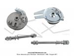 Roues (jantes) aluminium compltes grises 17 x1.6 type Grimca pour Peugeot 103 SP / MVL (la paire)