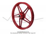 Roues (jantes) aluminium compltes rouges 17 x1.6 type Bernardi pour Peugeot 103 SP / MVL / Chrono / Vogue (la paire)