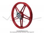 Roues (jantes) aluminium compltes rouges 17 x1.6 type Bernardi pour Peugeot 103 SP / MVL / Chrono / Vogue (la paire)